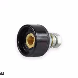 Żeńskie gniazdo panelowe maszyny SPARTUS 10-25 mm² o numerze NW020-11-025 montowane w obudowie spawarki.
