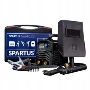 Spawarka inwertorowa MMA/TIG 200A Spartus EasyARC 205 w zestawie z walizką i osprzętem spawalniczym 230V