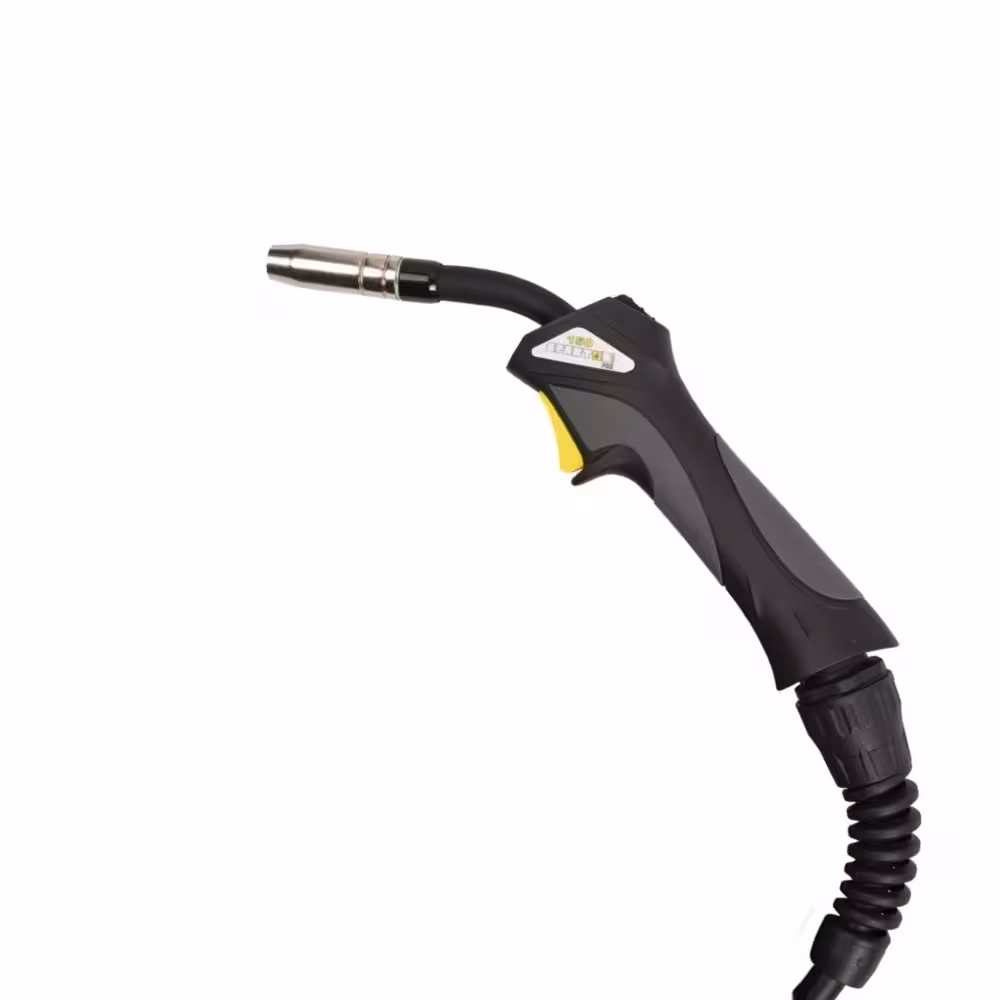 Profesjonalny uchwyt spawalniczy MIG/MAG SPARTUS PRO MIG 150 o długości 4 metrów, kod produktu SPP15-13-400, chłodzony gazem z ergonomiczną rękojeścią.