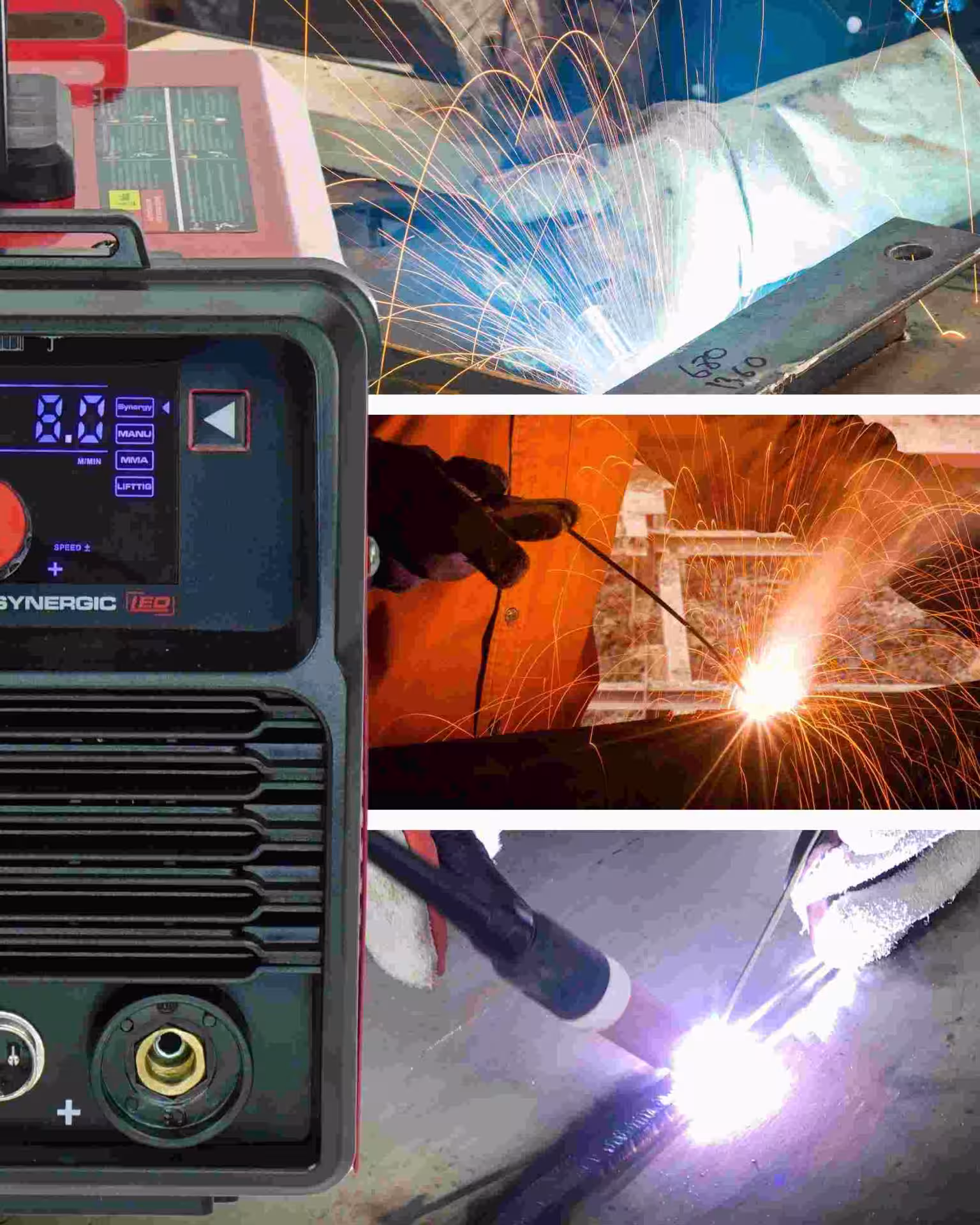 SPAWARKA MIGOMAT BEZGAZOWY Ideal Praktik MIG 140 FLUX Synergia 230V 3w1 - obrazek 6