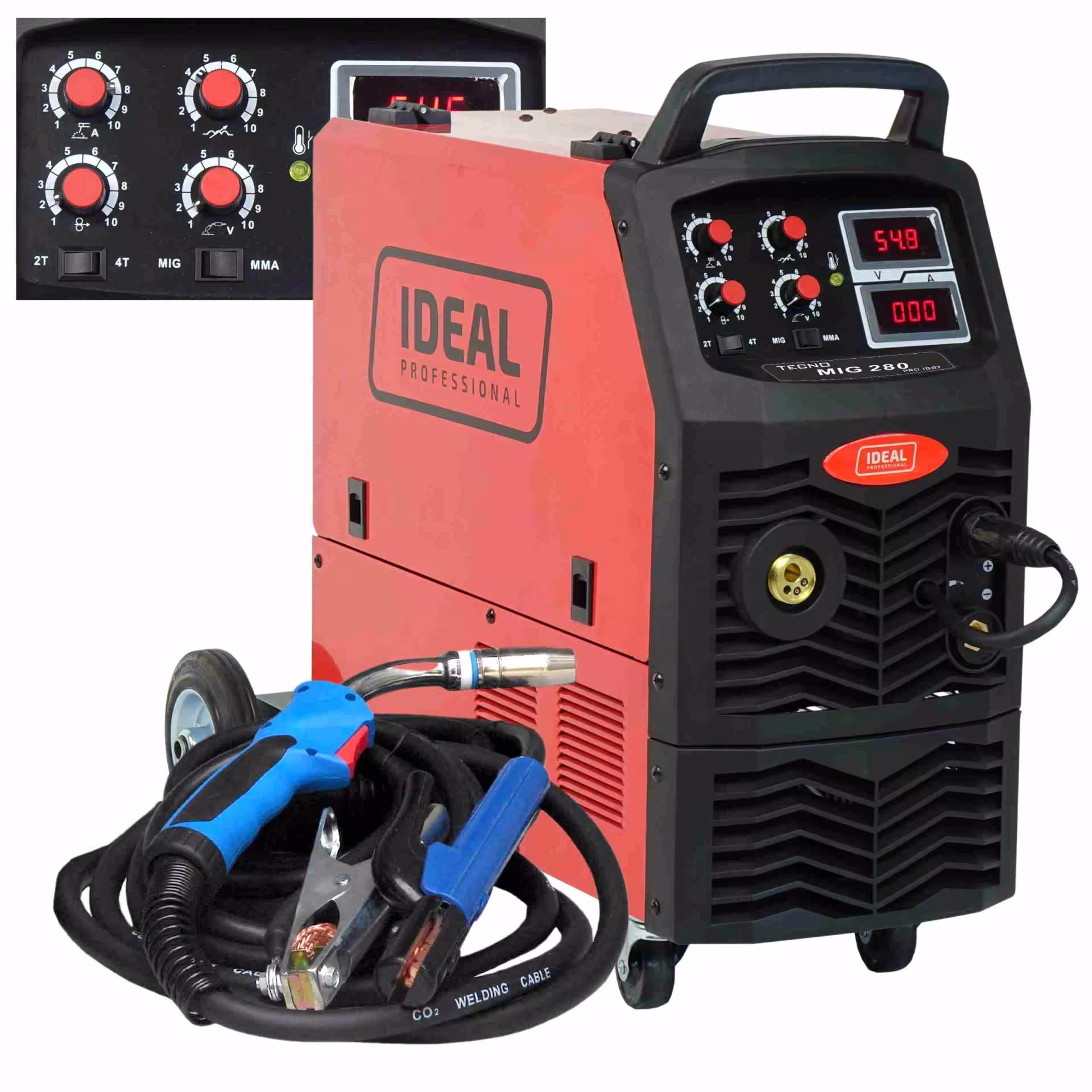Spawarka migomat 2w1 TECNO MIG 280 MIG MAG MMA 280A inwertorowa 4x4 400V - obrazek 2