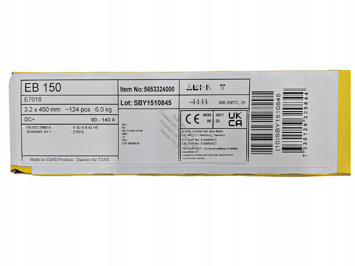 Elektroda otulona zasadowa ESAB OK 48.00 (EB 150) fi 3.2mm 450mm 6.0kg uniwersalna / 5653324000 - obrazek 5