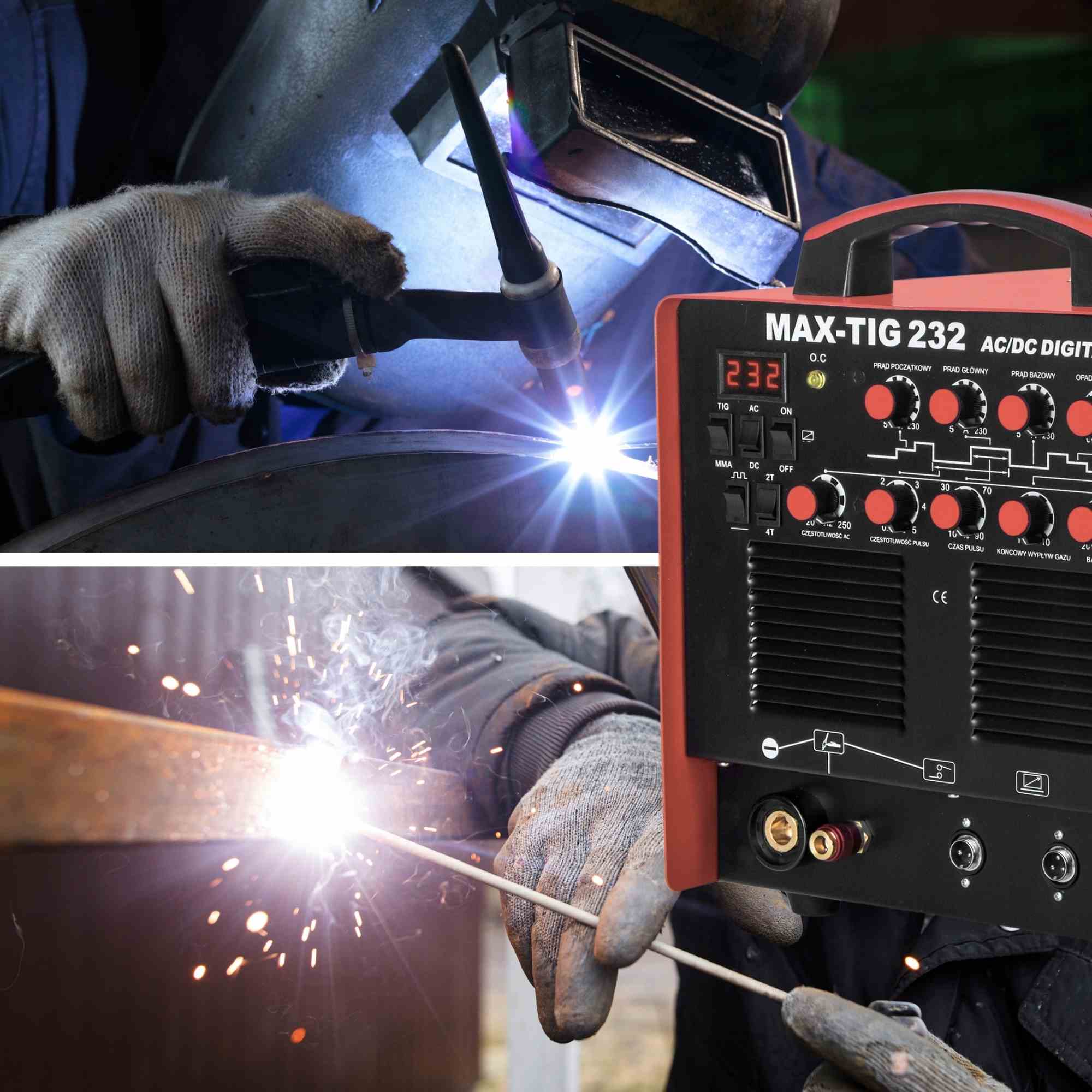 SPAWARKA INWERTOROWA INWERTER IDEAL MAX-TIG 232 AC/DC DIGITAL + reduktor - obrazek 3