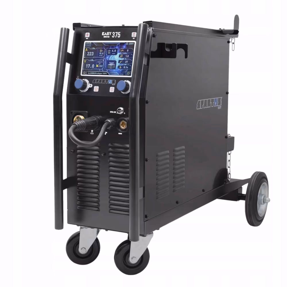 Półautomat spawalniczy SPARTUS EasyMIG 375 SYNERGIC LCD 350A 400V widok z przodu