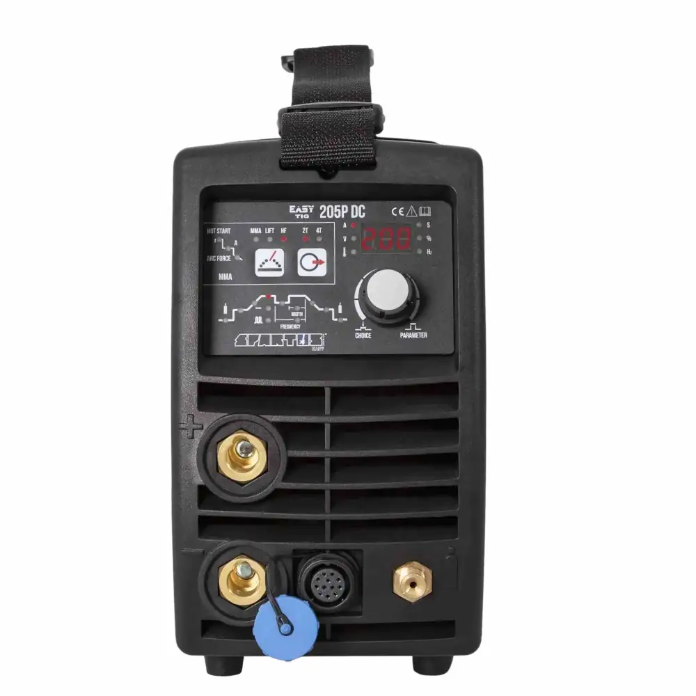 Cyfrowy panel sterowania spawarki SPARTUS EasyTIG 205P DC z funkcją TIG Pulse i HF