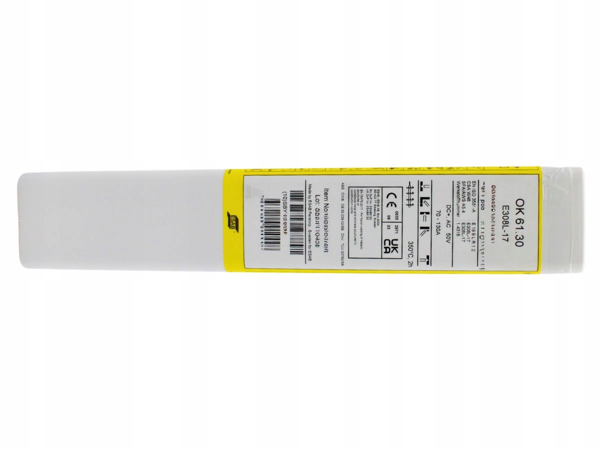 Elektroda rutylowo-kwaśna nierdzewna OK 61.30 (E308L-17) śr. 3.2x350mm 4.1kg ESAB 6130323020 - obrazek 5