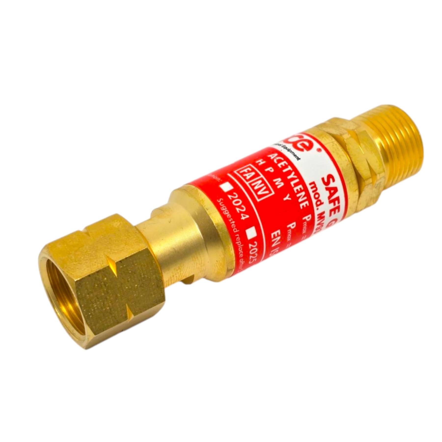 Bezpiecznik przyreduktorowy suchy FR 18 G3/8" LH acetylen GCE H0081950