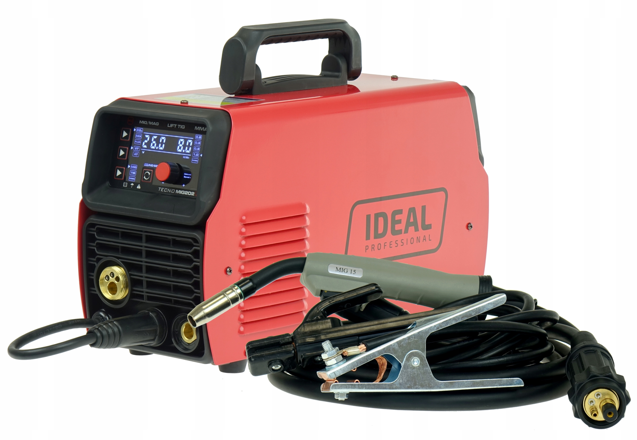 Spawarka MIGOMAT 3w1Ideal TecnoMig 202 Synergia LED MIG MMA TIG FLUX zestaw - obrazek 4