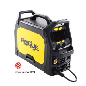 Spawarka wieloprocesowa ESAB Rogue EMP 210 PRO z kolorowym wyświetlaczem TFT – front i panel sterowania.