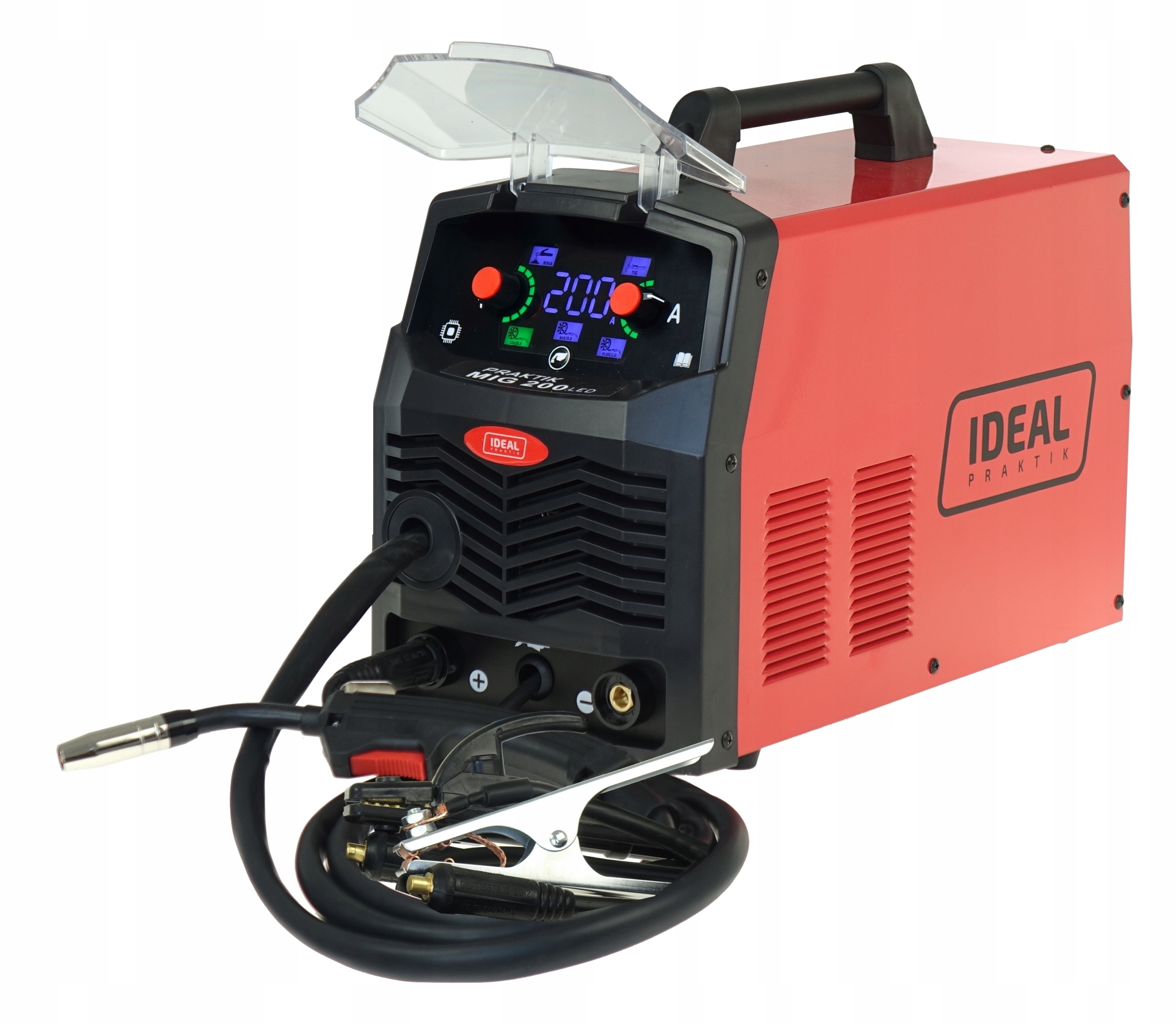 SPAWARKA migomat PRAKTIK MIG 200 SYNERGIC LED TIG LIFT FLUX MIG/MAG MMA - obrazek 2