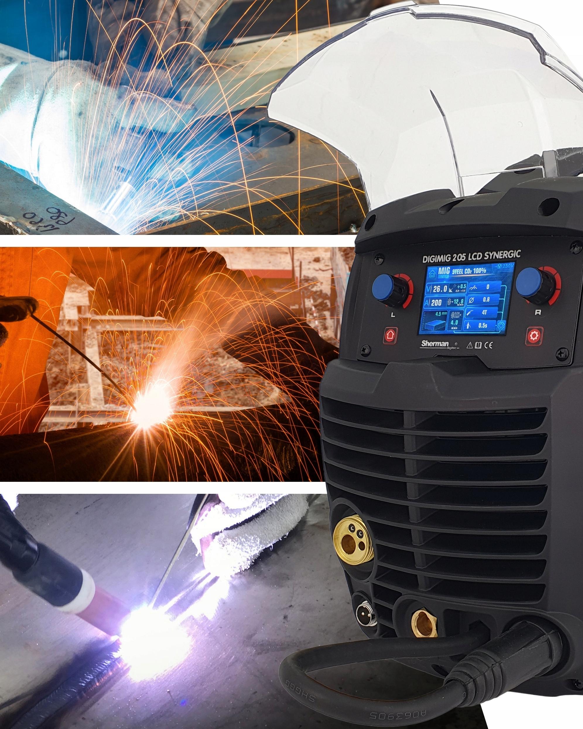 SPAWARKA migomat DIGIMIG 205 LCD SYNERGIC SHERMAN MIG MMA TIG 200A 230V - obrazek 13