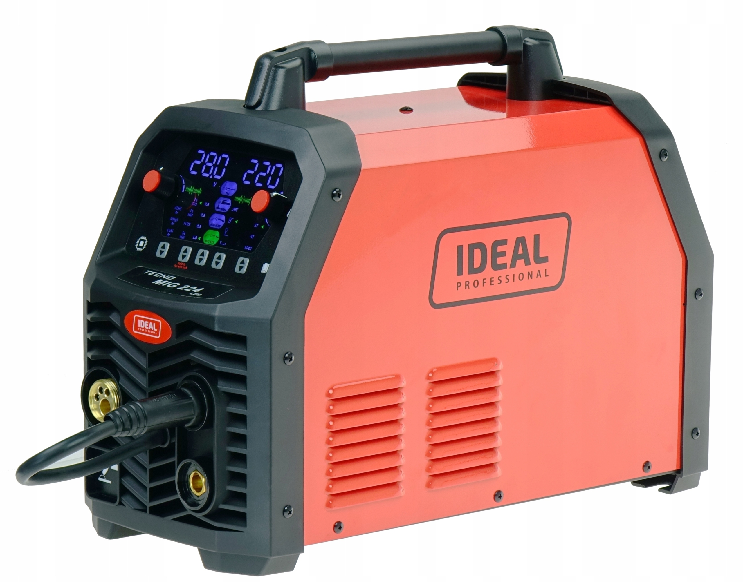 Spawarka MIGOMAT TECNO MIG 224 SYNERGIC LED 4x4 MMA FLUX TIG LIFT 230V 220A - obrazek 3