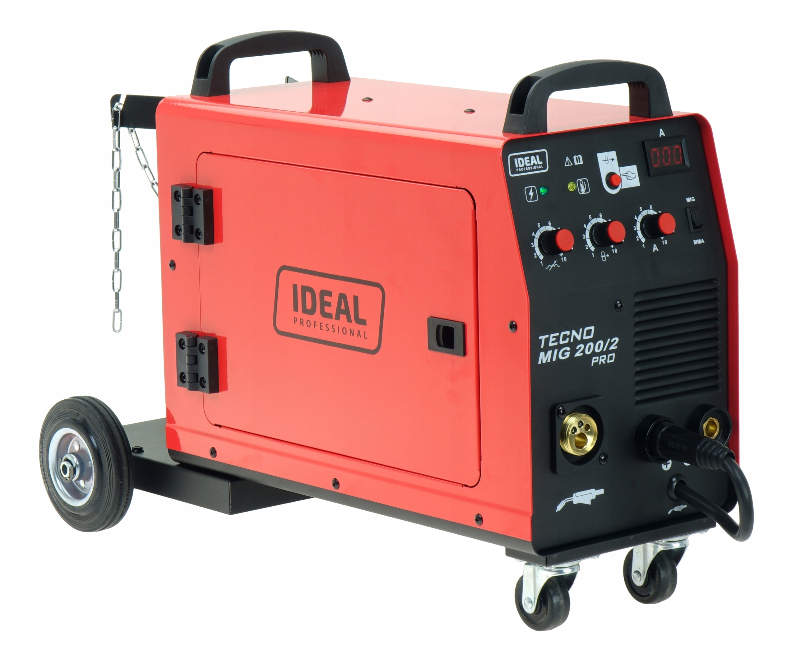 Spawarka MIGOMAT 2w1 Ideal Tecno Mig 200/2 PRO 230/400V MIG/MAG MMA FLUX zestaw + przyłbica - obrazek 10