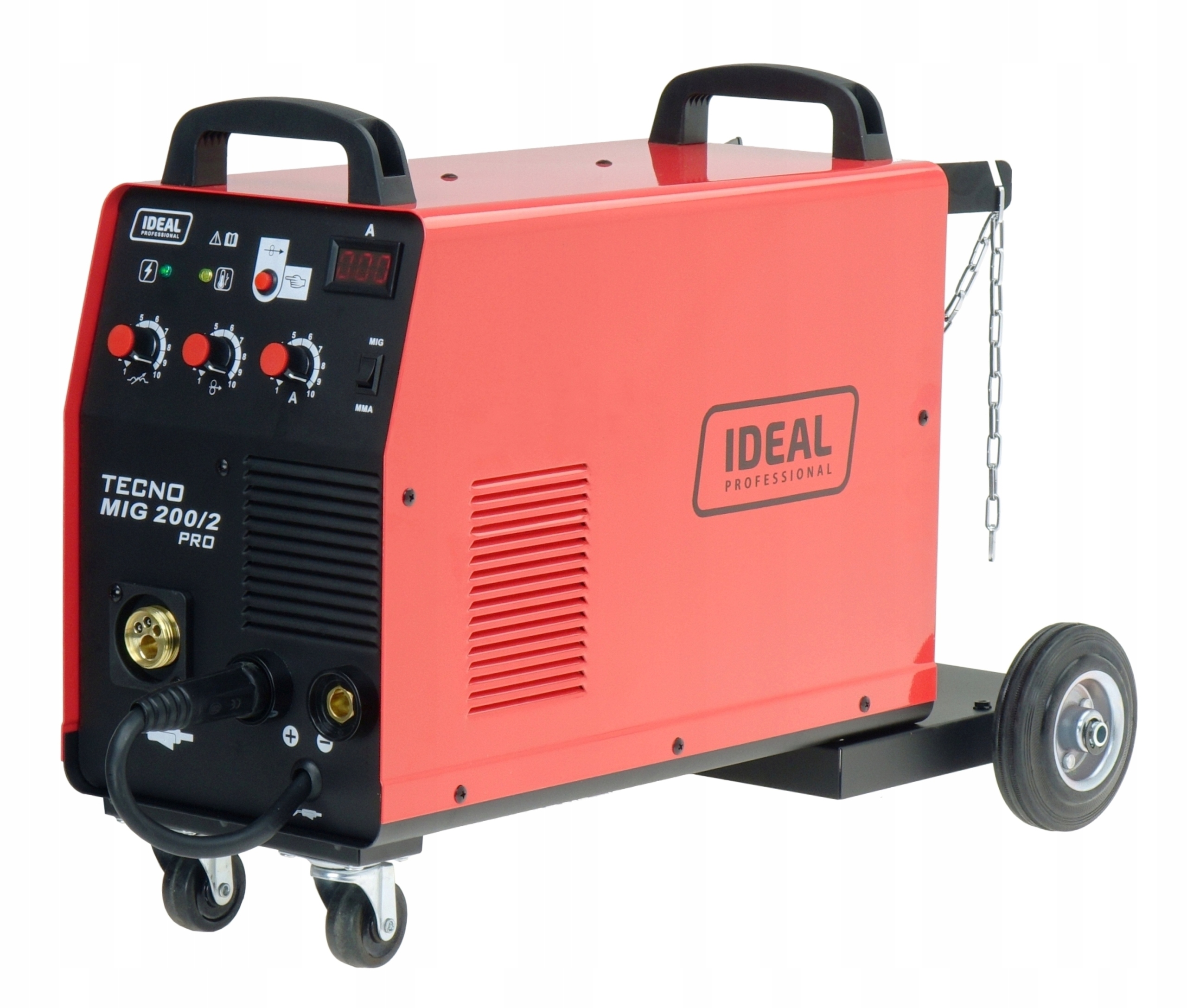 Spawarka MIGOMAT 2w1 Ideal Tecno Mig 200/2 PRO 230/400V MIG/MAG MMA FLUX zestaw + przyłbica - obrazek 11