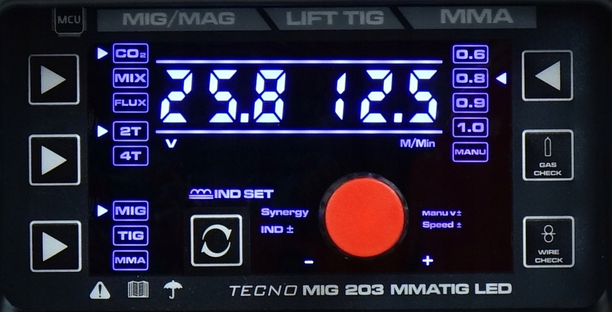 Spawarka MIGOMAT 3w1 Ideal Tecnomig 203 Synergia LCD MIG 200 Amper zestaw - obrazek 5