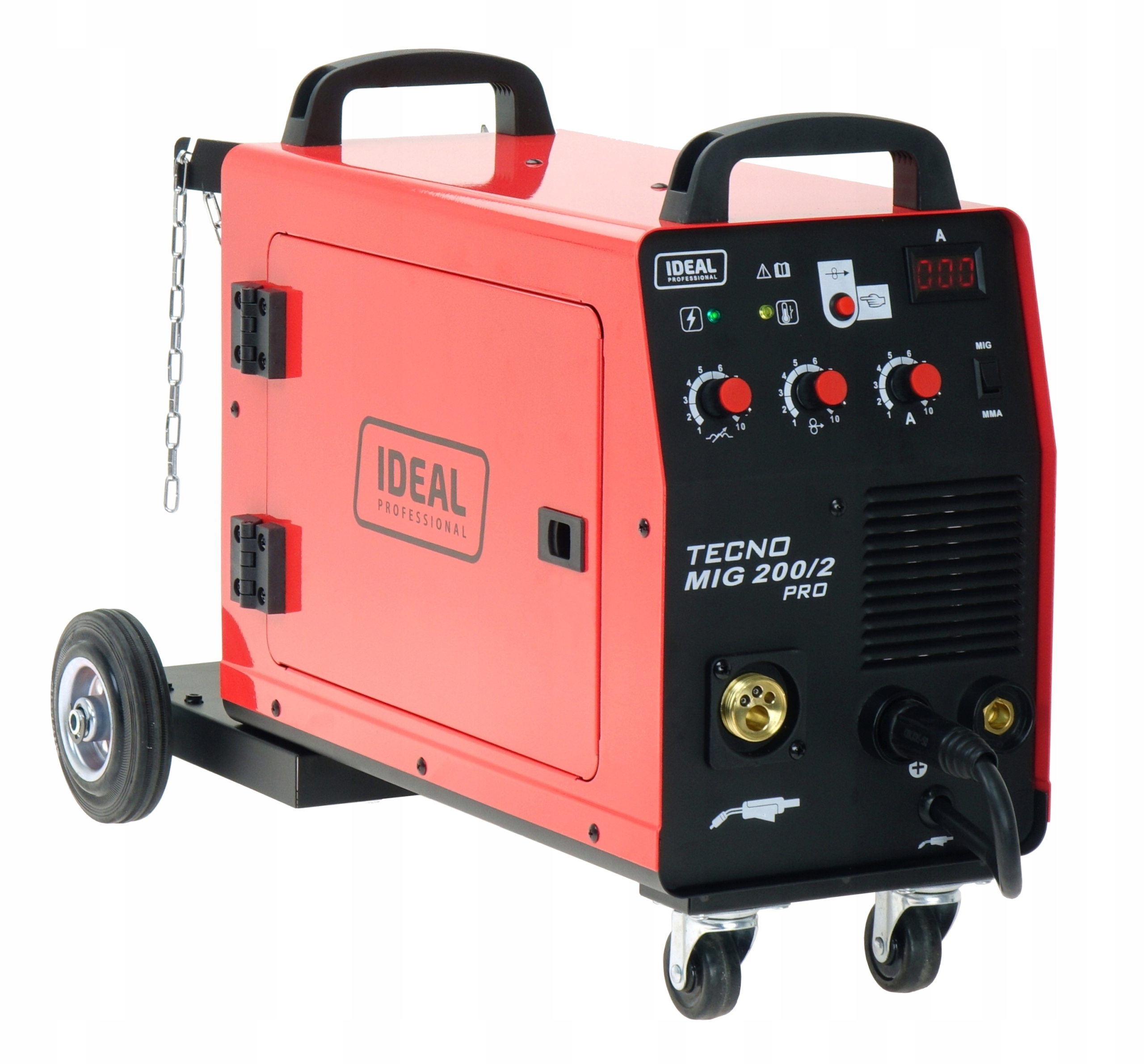 Spawarka MIGOMAT 2w1 Ideal Tecno Mig 200/2 PRO 230/400V MIG/MAG MMA FLUX zestaw + przyłbica - obrazek 9