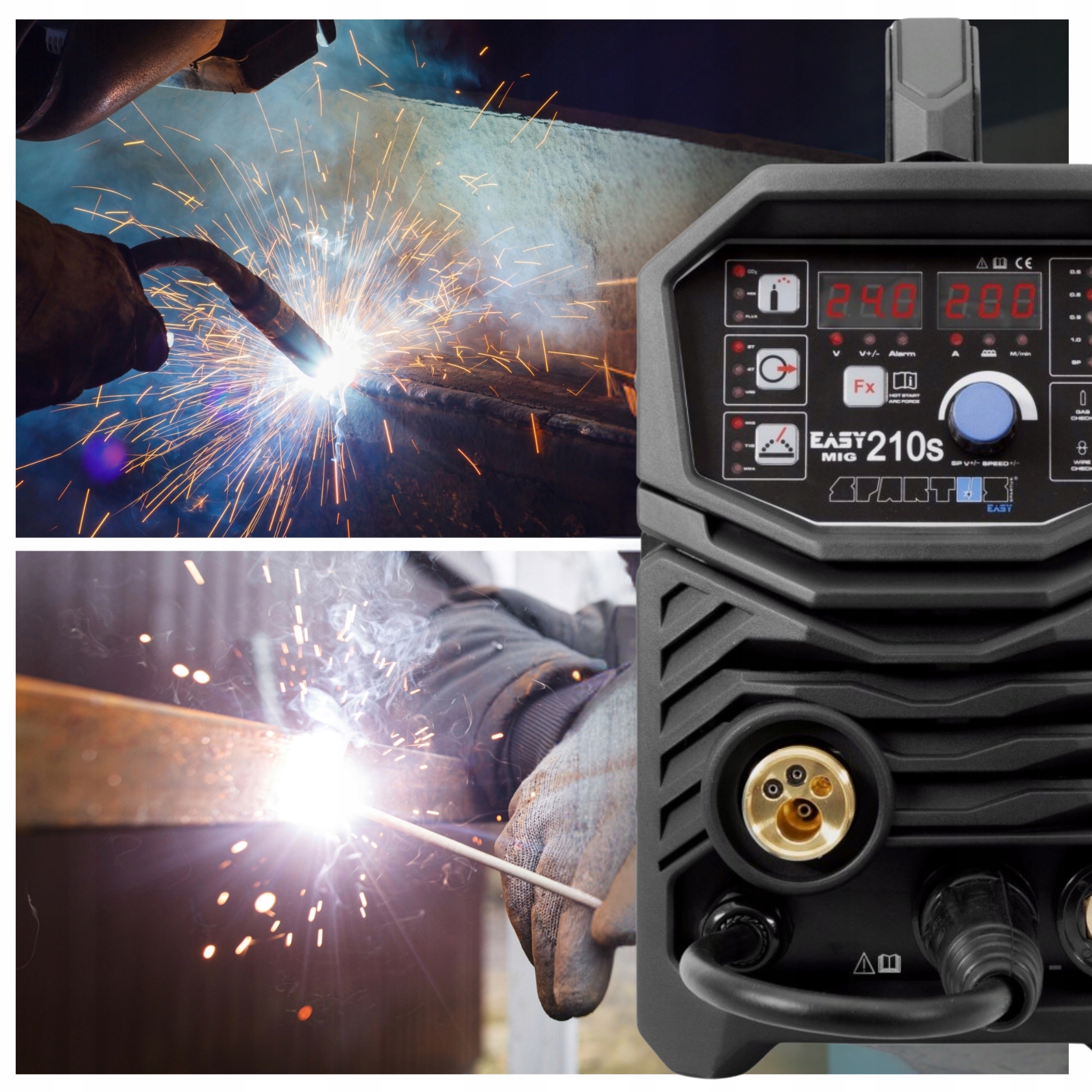 Spawarka SPARTUS EasyMIG 210S Easy MIG Synergia - obrazek 10