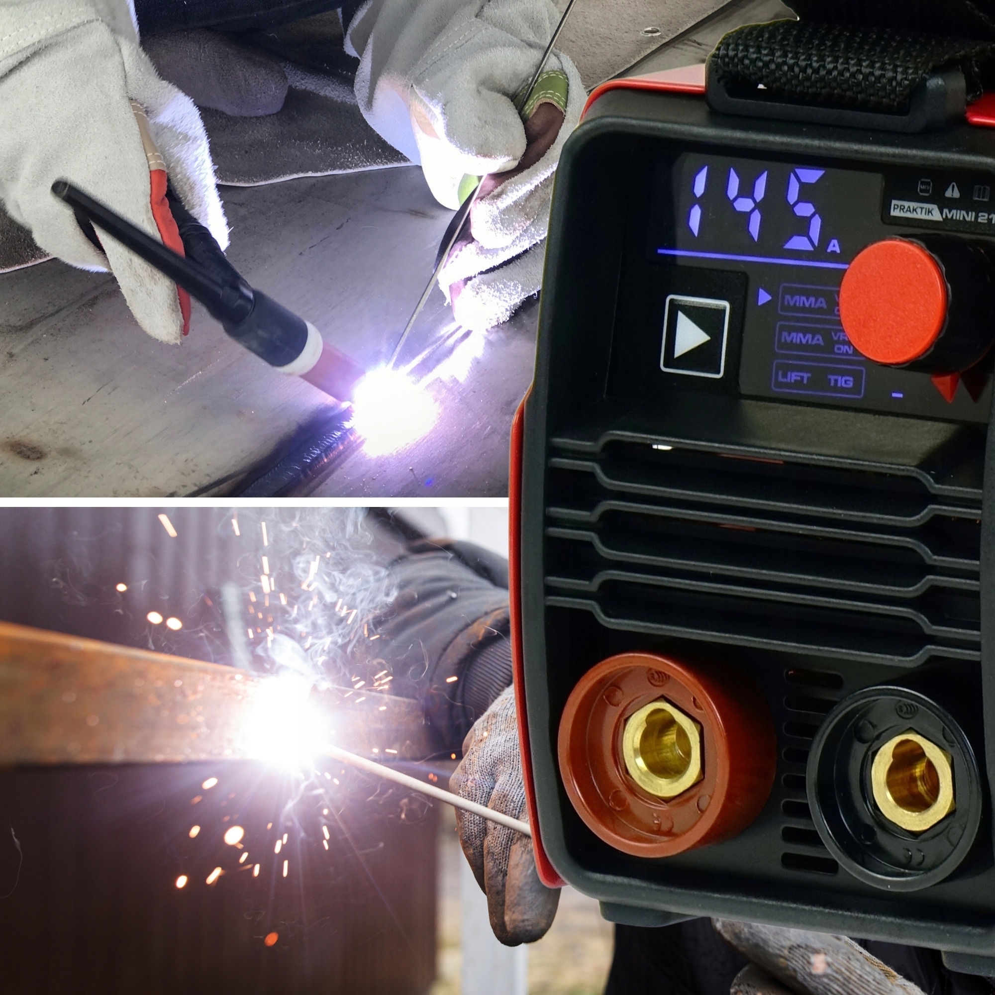 Spawarka inwertorowa MMA elektrodowa IDEAL PRAKTIK MINI 2100 LED + walizka - obrazek 9