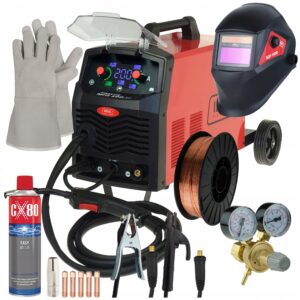 SPAWARKA migomat PRAKTIK MIG 200 SYNERGIC LED TIG LIFT FLUX MIG/MAG MMA +
