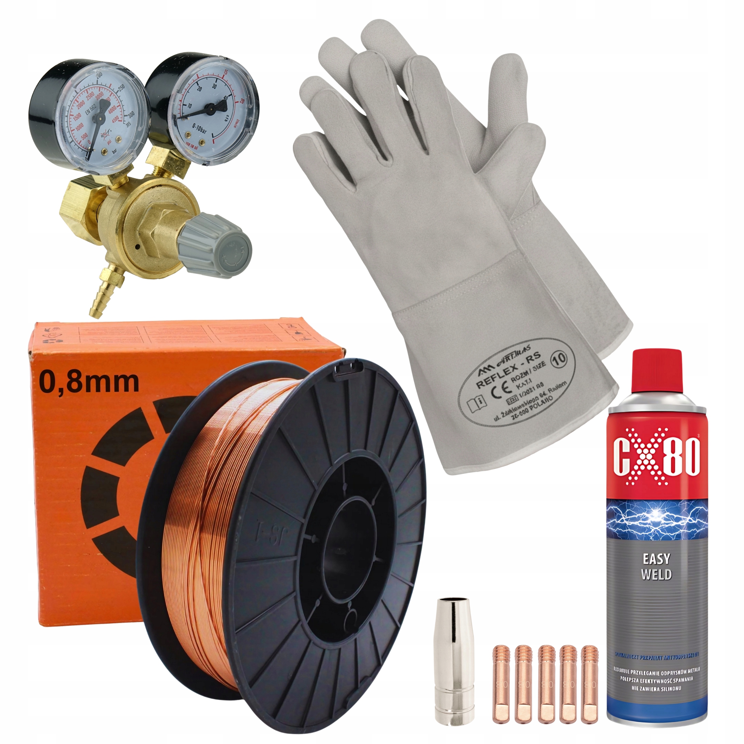 Spawarka MIGOMAT 2w1 Ideal Tecno Mig 200/2 PRO 230/400V MIG/MAG MMA FLUX zestaw + przyłbica - obrazek 2