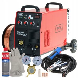 Spawarka MIGOMAT 2w1 Ideal Tecno Mig 200/2 PRO 230/400V MIG/MAG MMA FLUX zestaw