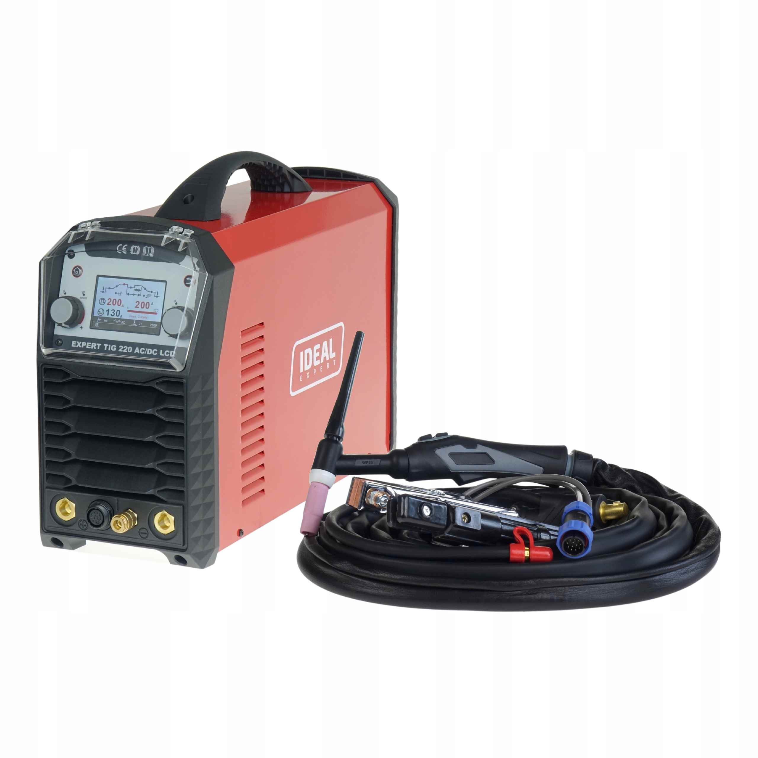 SPAWARKA INWERTOROWA TIG AC/DC PULS ALU EXPERT 220 + Zestaw TIG LCD IDEAL - obrazek 2