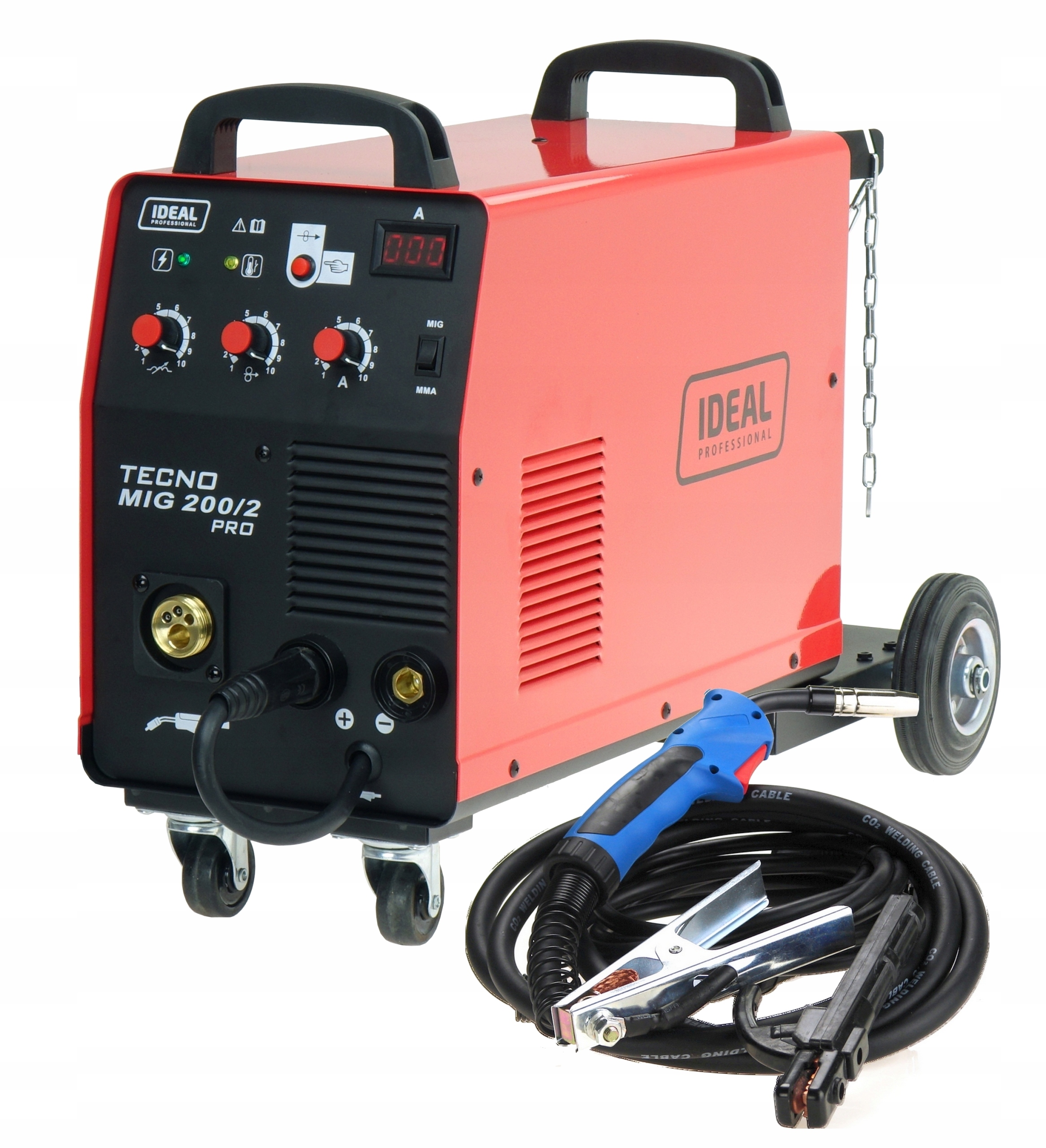 Spawarka MIGOMAT 2w1 Ideal Tecno Mig 200/2 PRO 230/400V MIG/MAG MMA FLUX zestaw - obrazek 3