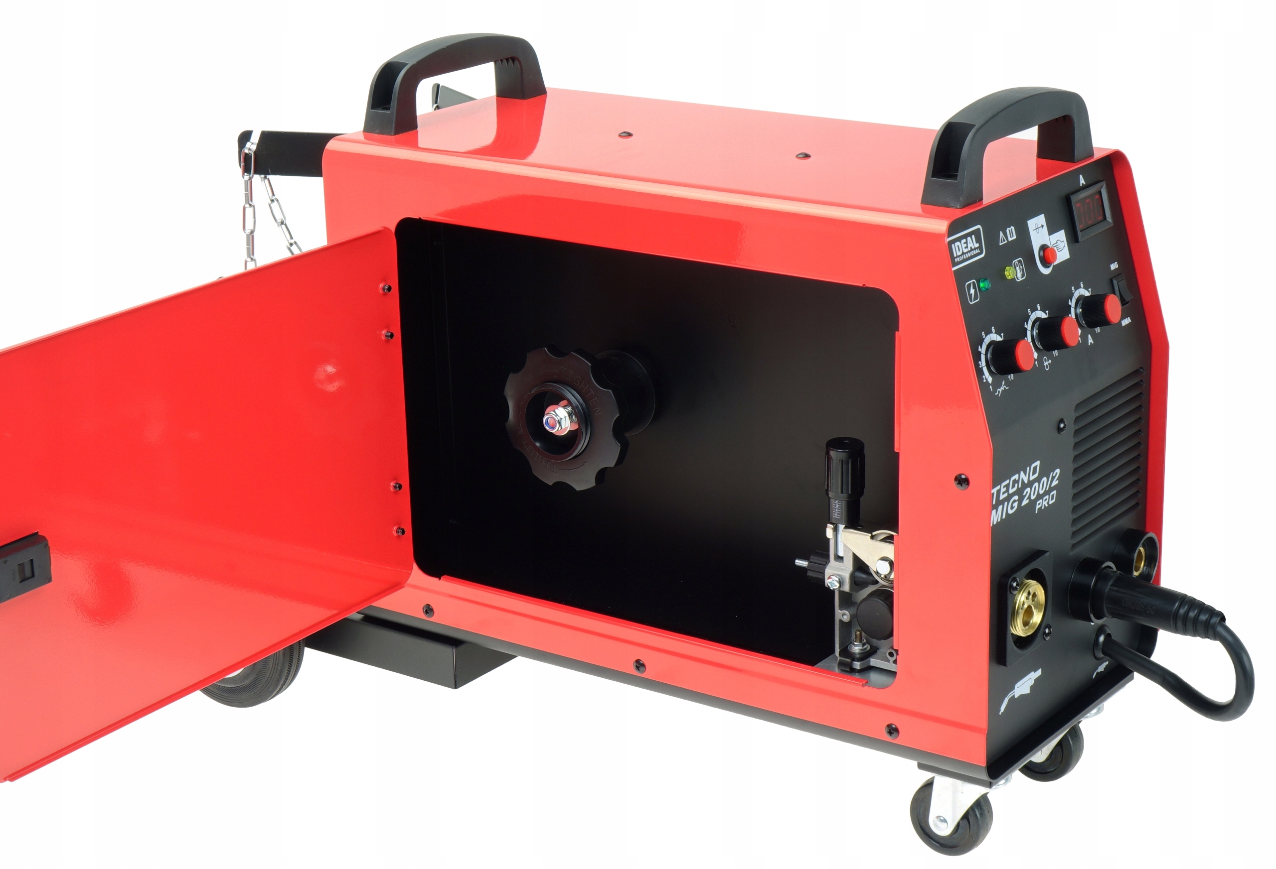 Spawarka MIGOMAT 2w1 Ideal Tecno Mig 200/2 PRO 230/400V MIG/MAG MMA FLUX zestaw + przyłbica - obrazek 7
