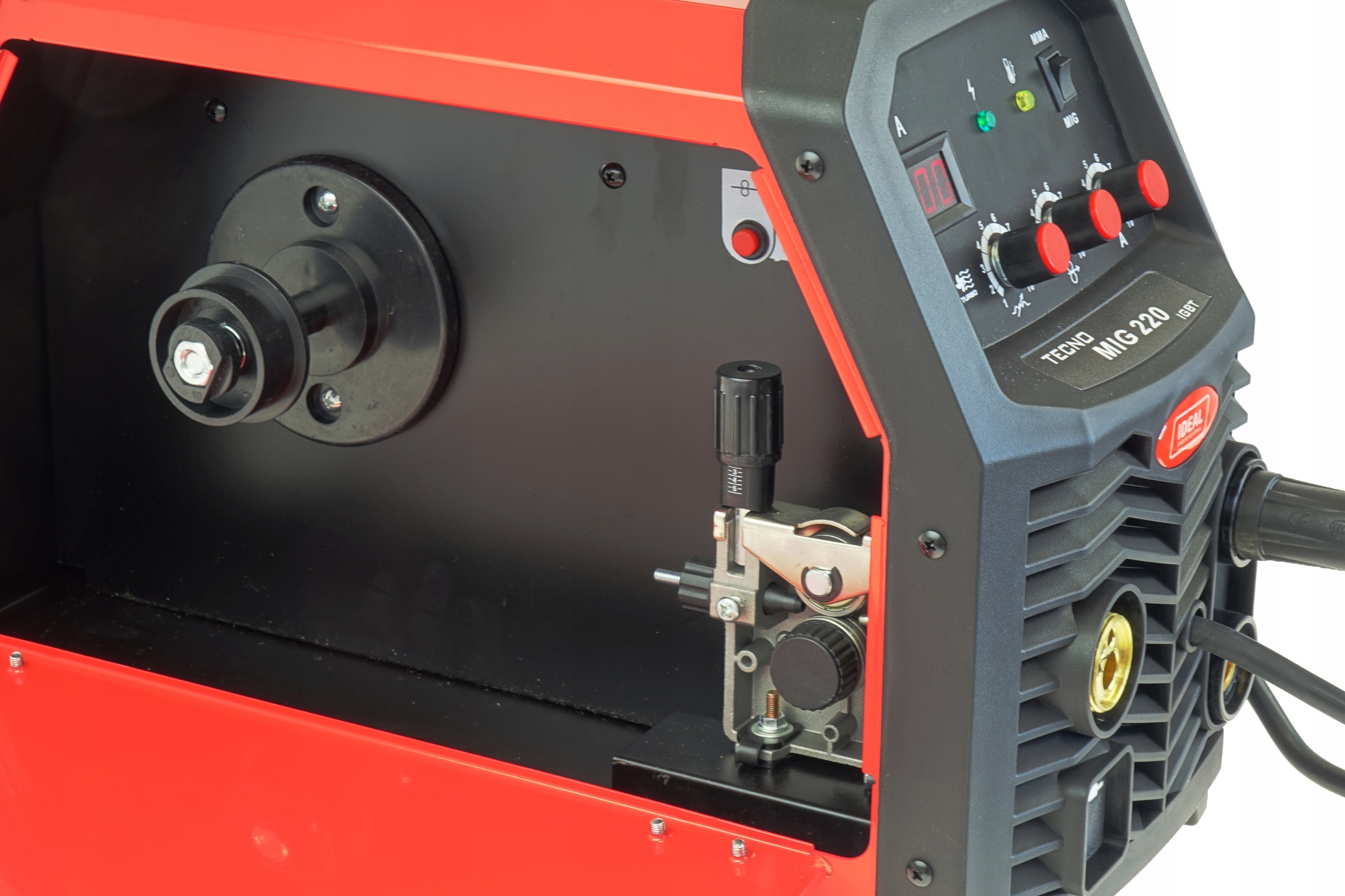 Spawarka migomat 2w1 TECNO MIG 220 DIGITAL 220A MIG MAG MMA 230V zestaw - obrazek 7