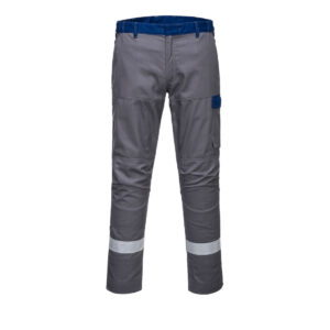 Spodnie dwukolorowe trudnopalne Bizflame Industry szare PORTWEST 36