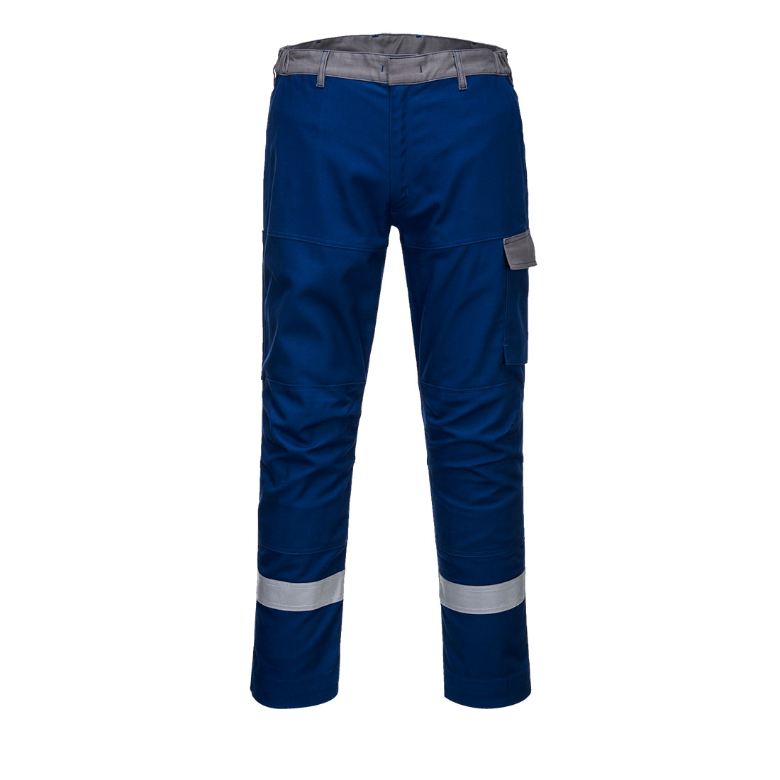 Spodnie dwukolorowe trudnopalne Bizflame Industry niebieskie PORTWEST 36