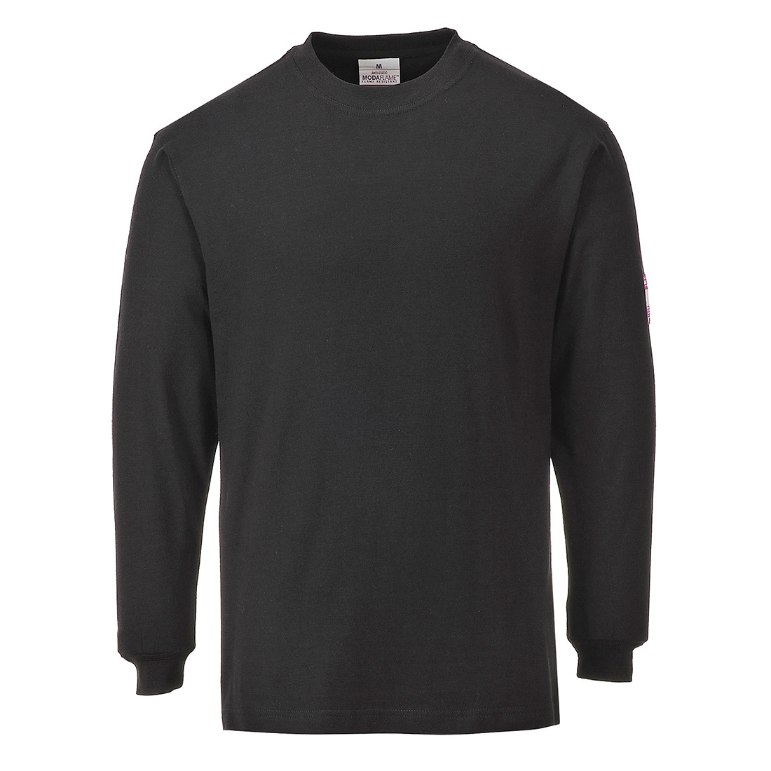 T-shirt z długimi rękawami trudnopalny czarny PORTWEST XXXL