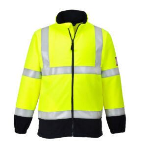 Bluza polarowa ostrzegawcza trudnopalna i antyelektrostatyczna żółta PORTWEST L