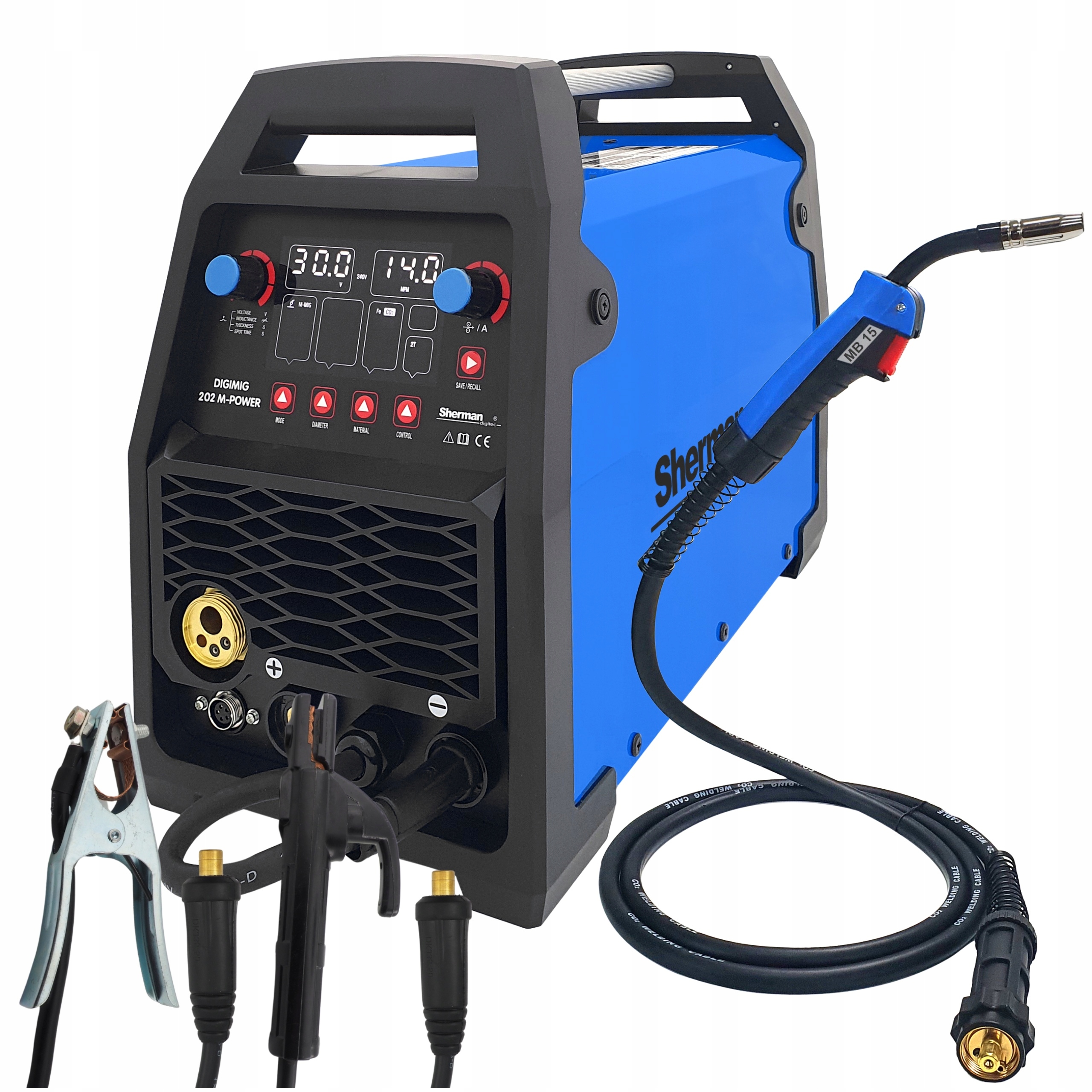 SPAWARKA migomat DIGIMIG 202 M-POWER SHERMAN MIG MMA TIG 200A 230V - obrazek 2