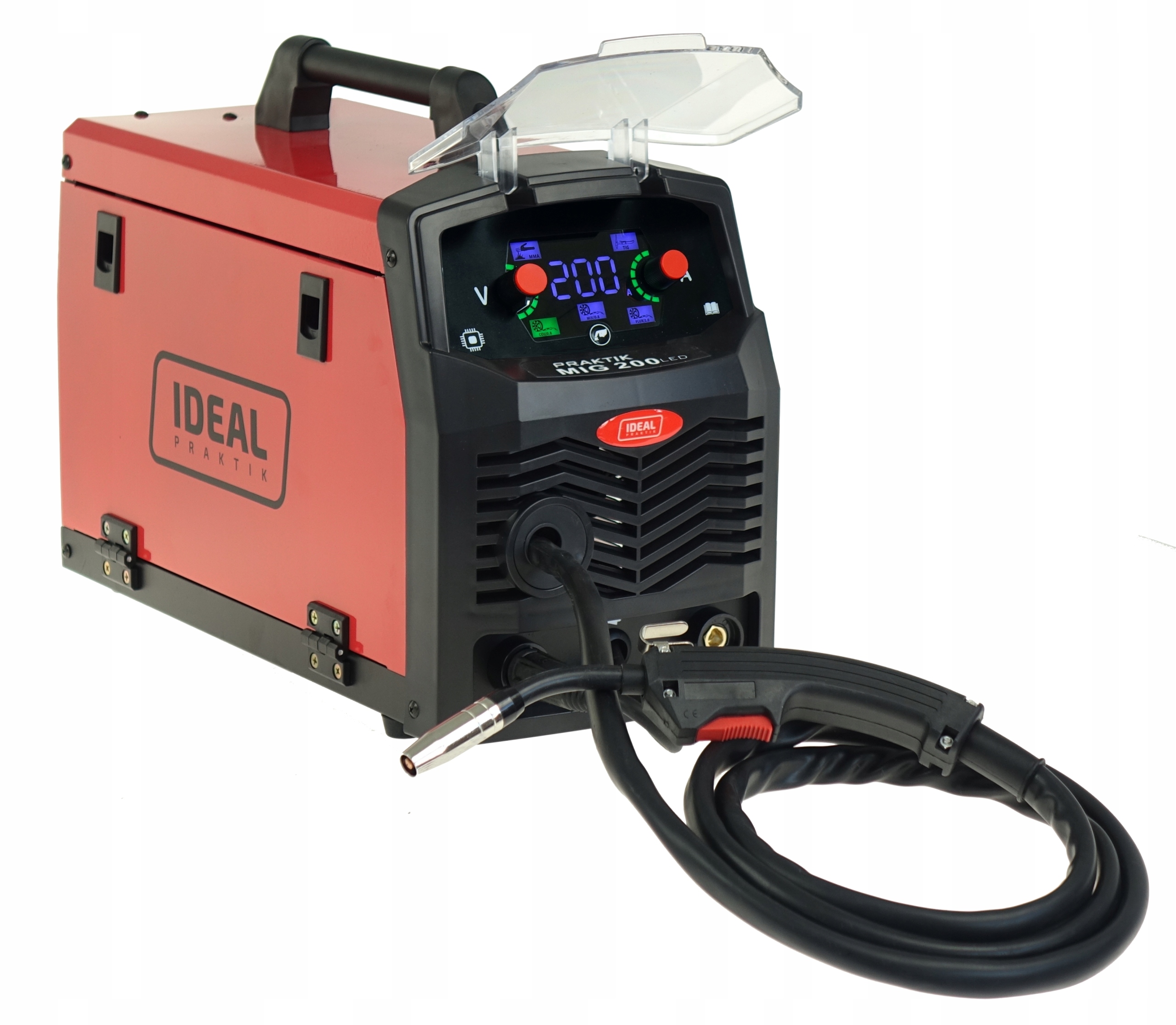SPAWARKA migomat PRAKTIK MIG 200 SYNERGIC LED TIG LIFT FLUX MIG/MAG MMA - obrazek 6