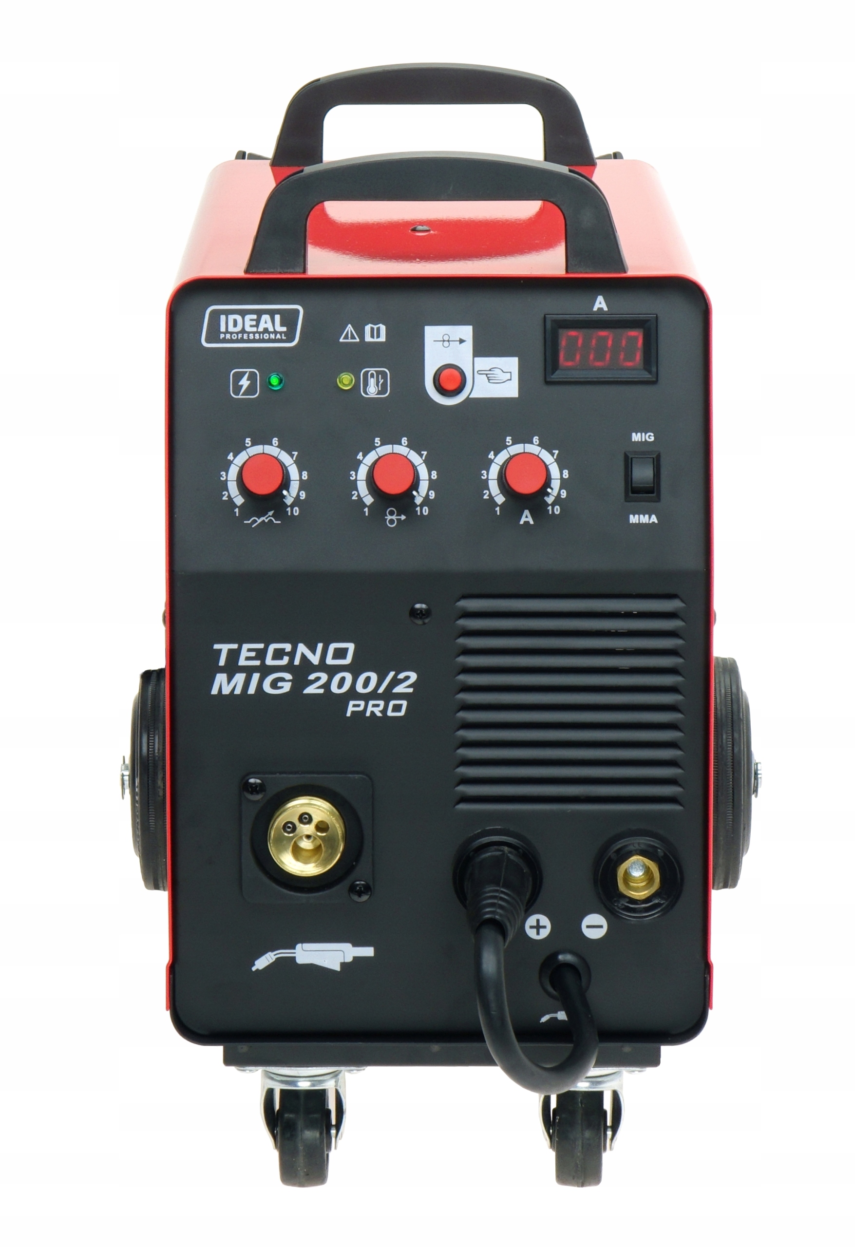 Spawarka MIGOMAT 2w1 Ideal Tecno Mig 200/2 PRO 230/400V MIG/MAG MMA FLUX zestaw + przyłbica - obrazek 6