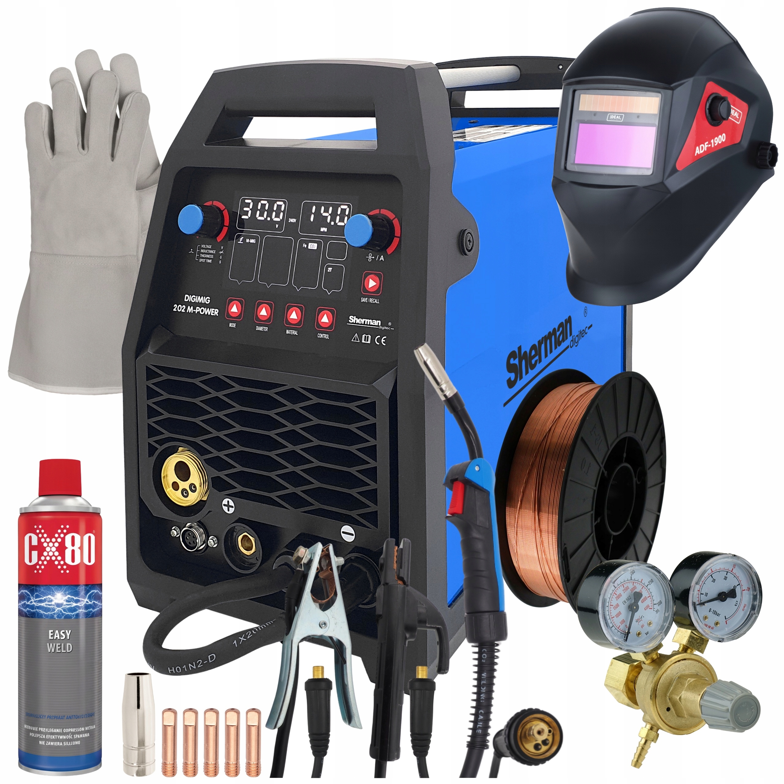 SPAWARKA migomat DIGIMIG 202 M-POWER SHERMAN MIG MMA TIG 200A 230V