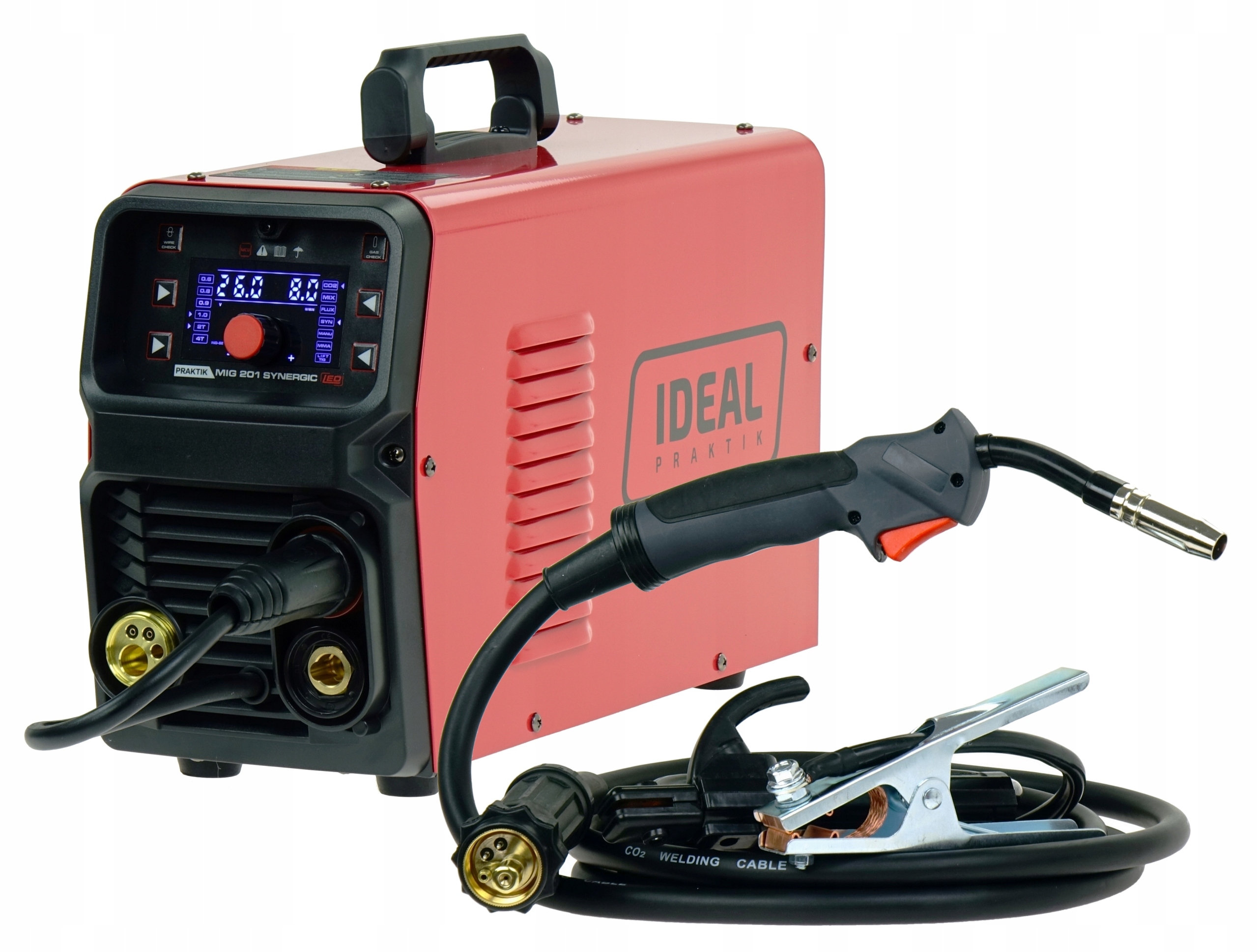 Spawarka MIGOMAT 3w1 Ideal Praktik MIG 201 Synergia LED 200A MIG MMA TIG - obrazek 3