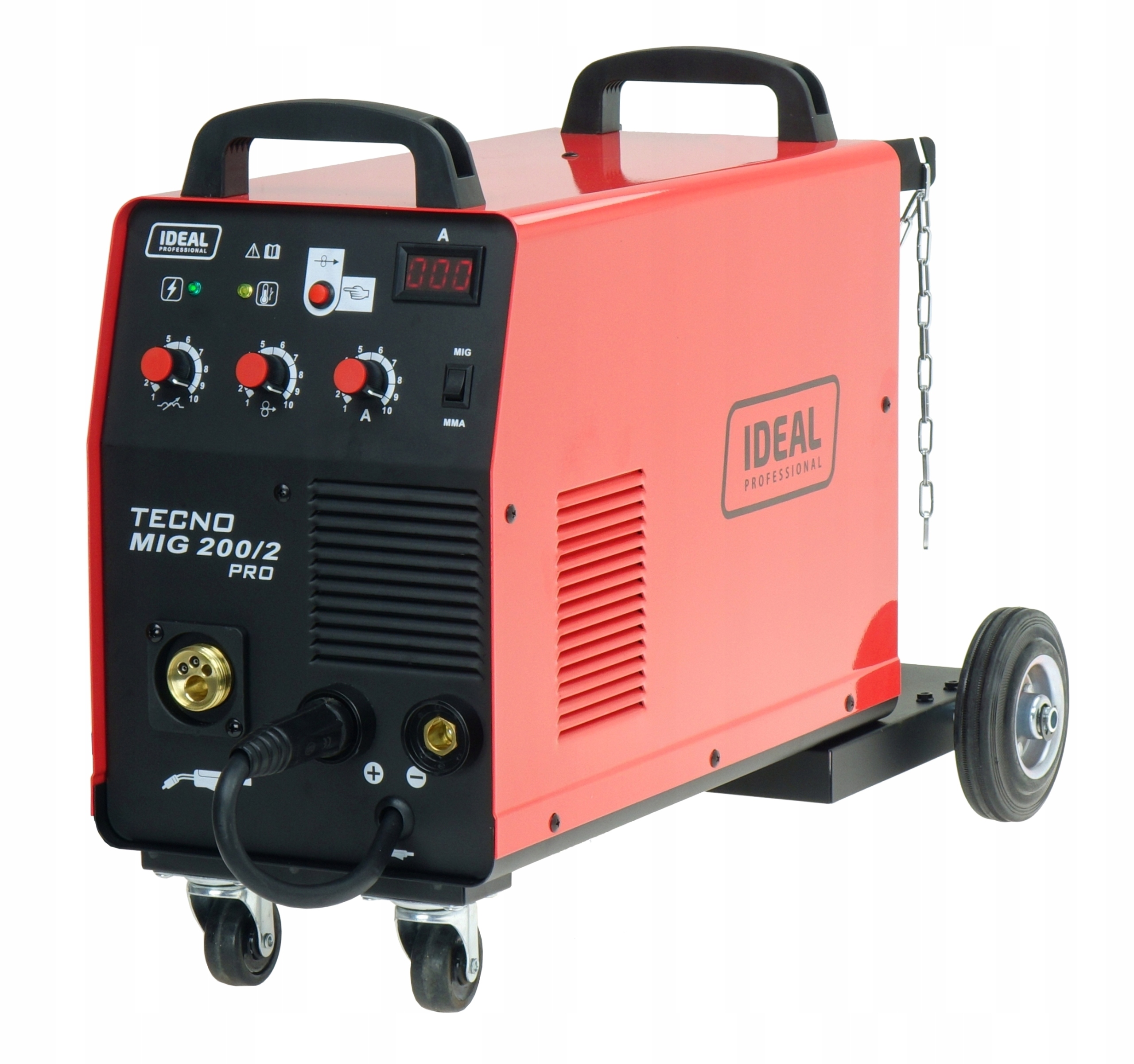 Spawarka MIGOMAT 2w1 Ideal Tecno Mig 200/2 PRO 230/400V MIG/MAG MMA FLUX zestaw - obrazek 4