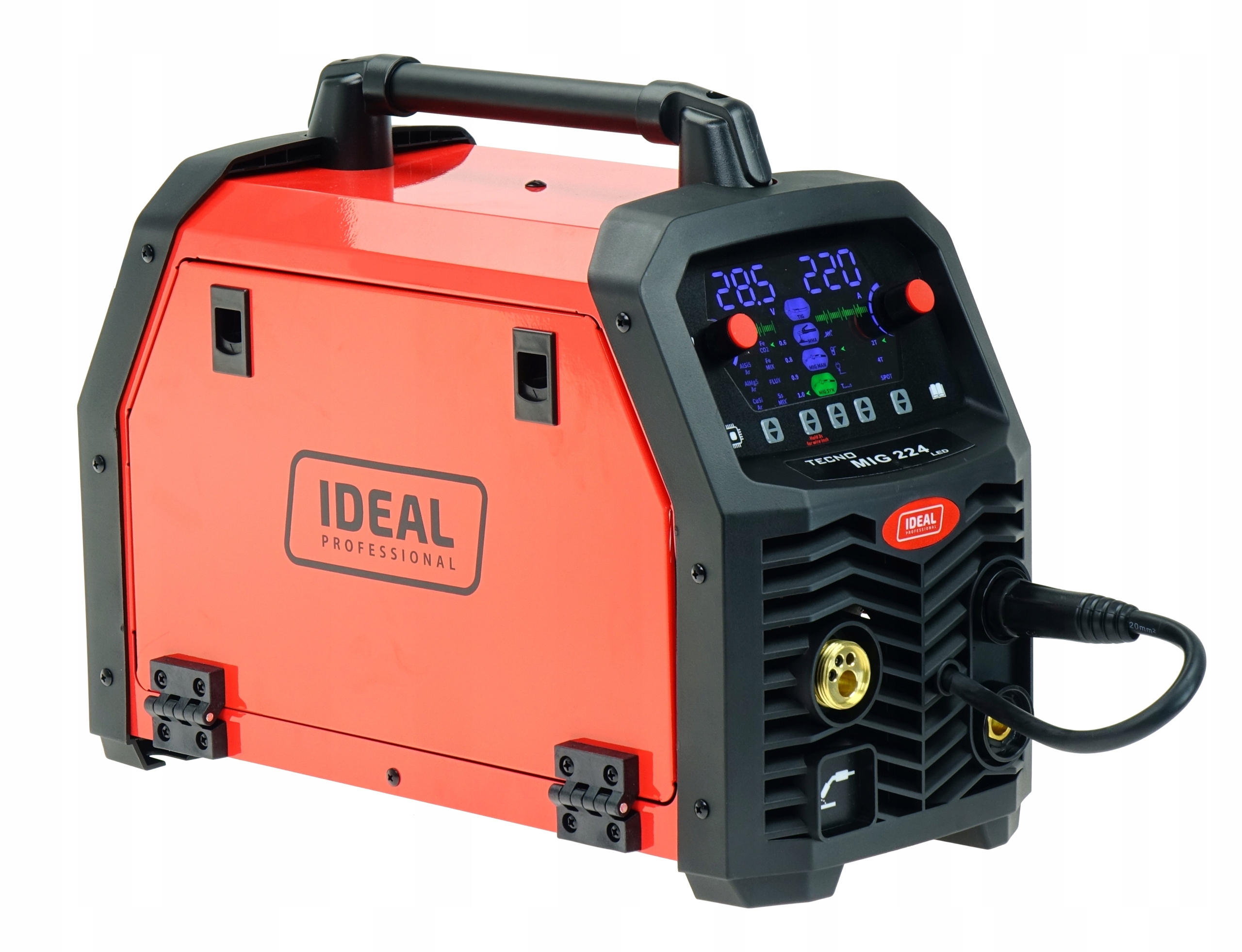 Spawarka MIGOMAT TECNO MIG 224 SYNERGIC LED 4x4 MMA FLUX TIG LIFT 230V 220A - obrazek 10