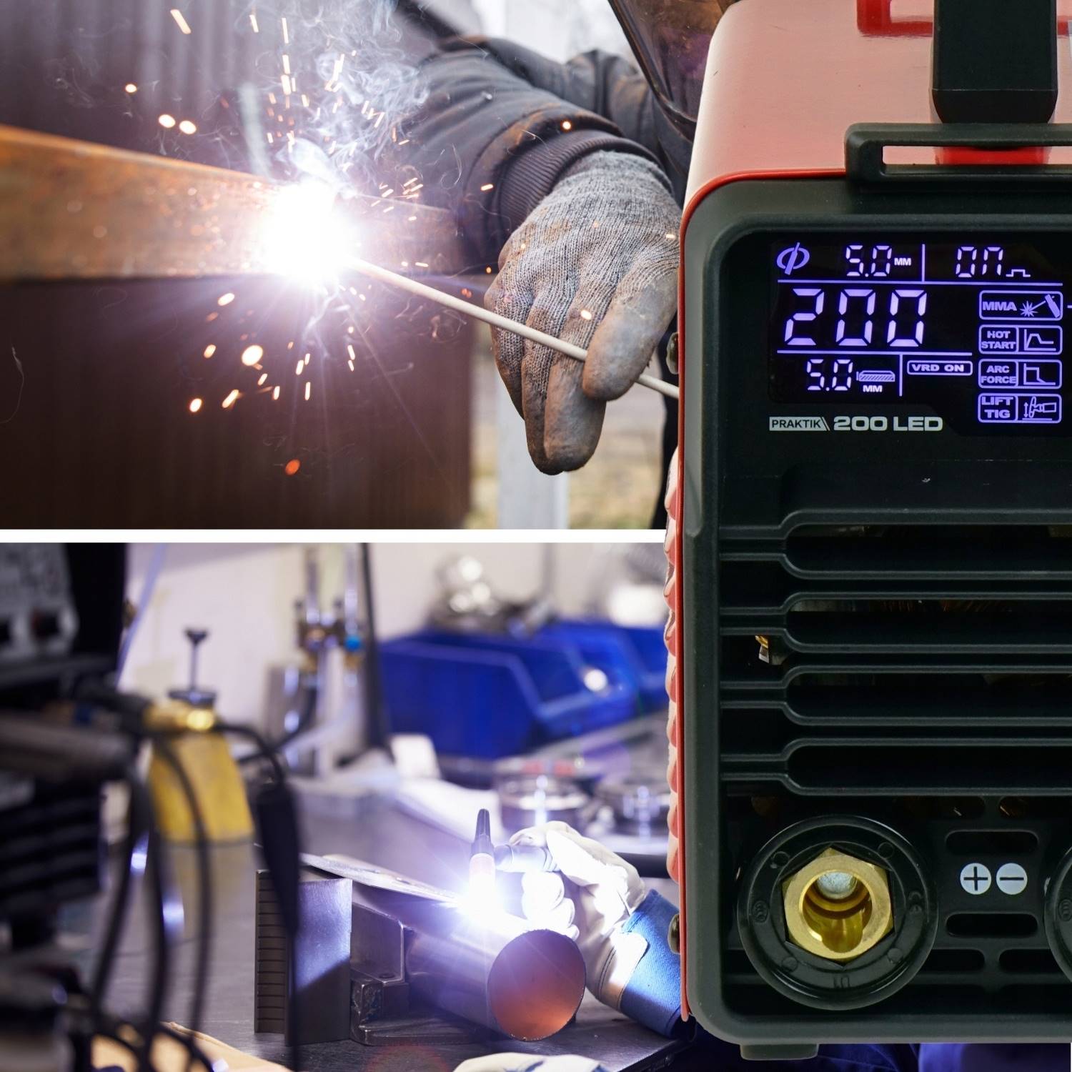 Spawarka inwertorowa PRAKTIK MMA 200 LED SYNERGY - obrazek 3
