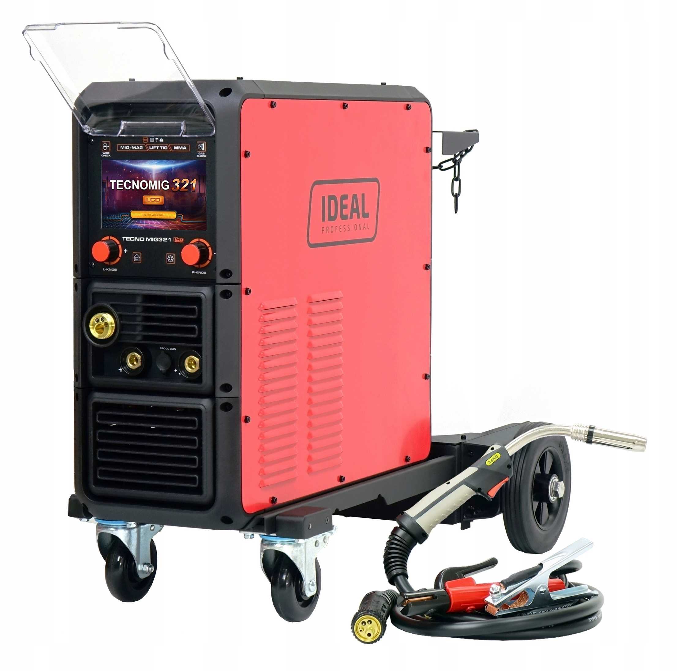 SPAWARKA MIGOMAT PÓŁAUTOMAT 320A MMA TIG TECNOMIG 321 LCD SYNERGIC IDEAL