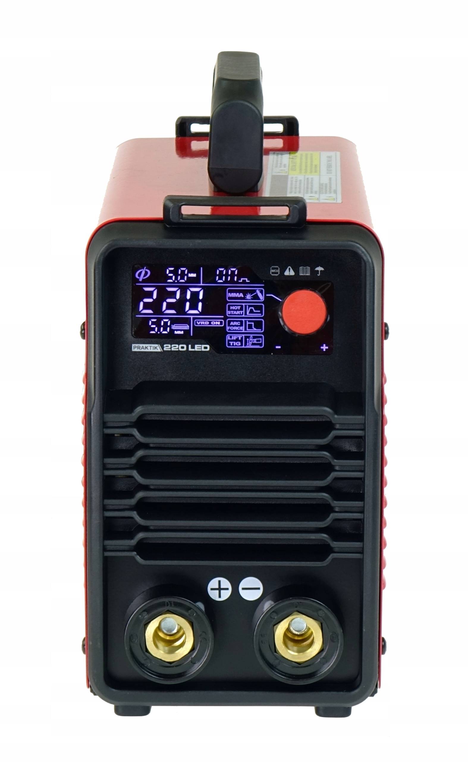 Spawarka Inwertorowa 2w1 MMA PRAKTIK 220 LED SYNERGY DC Elektroda Otulona - obrazek 6