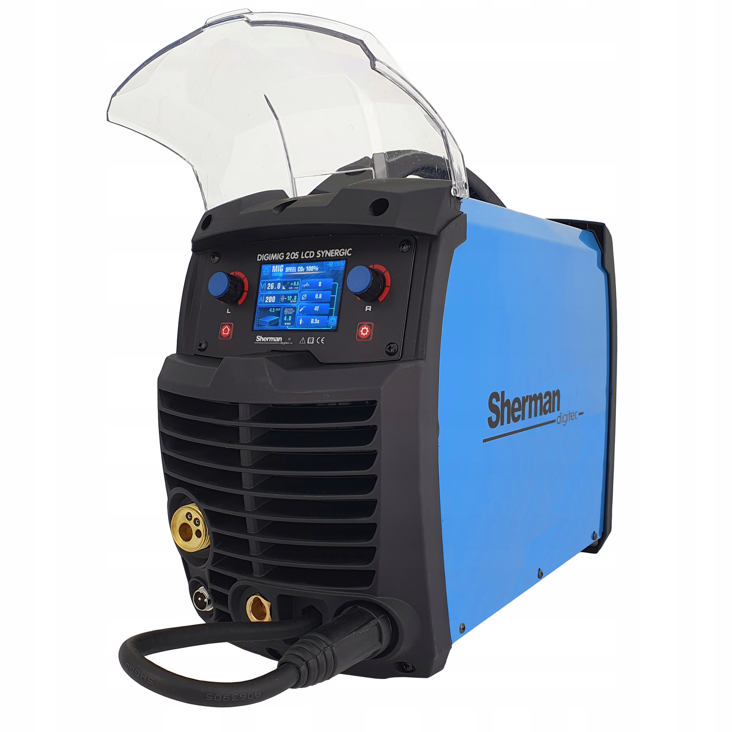 SPAWARKA migomat DIGIMIG 205 LCD SYNERGIC SHERMAN MIG MMA TIG 200A 230V - obrazek 6