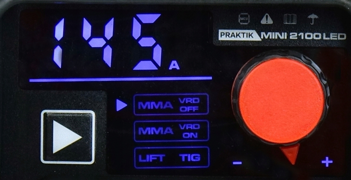 Spawarka inwertorowa MMA elektrodowa IDEAL PRAKTIK MINI 2100 LED + walizka - obrazek 6