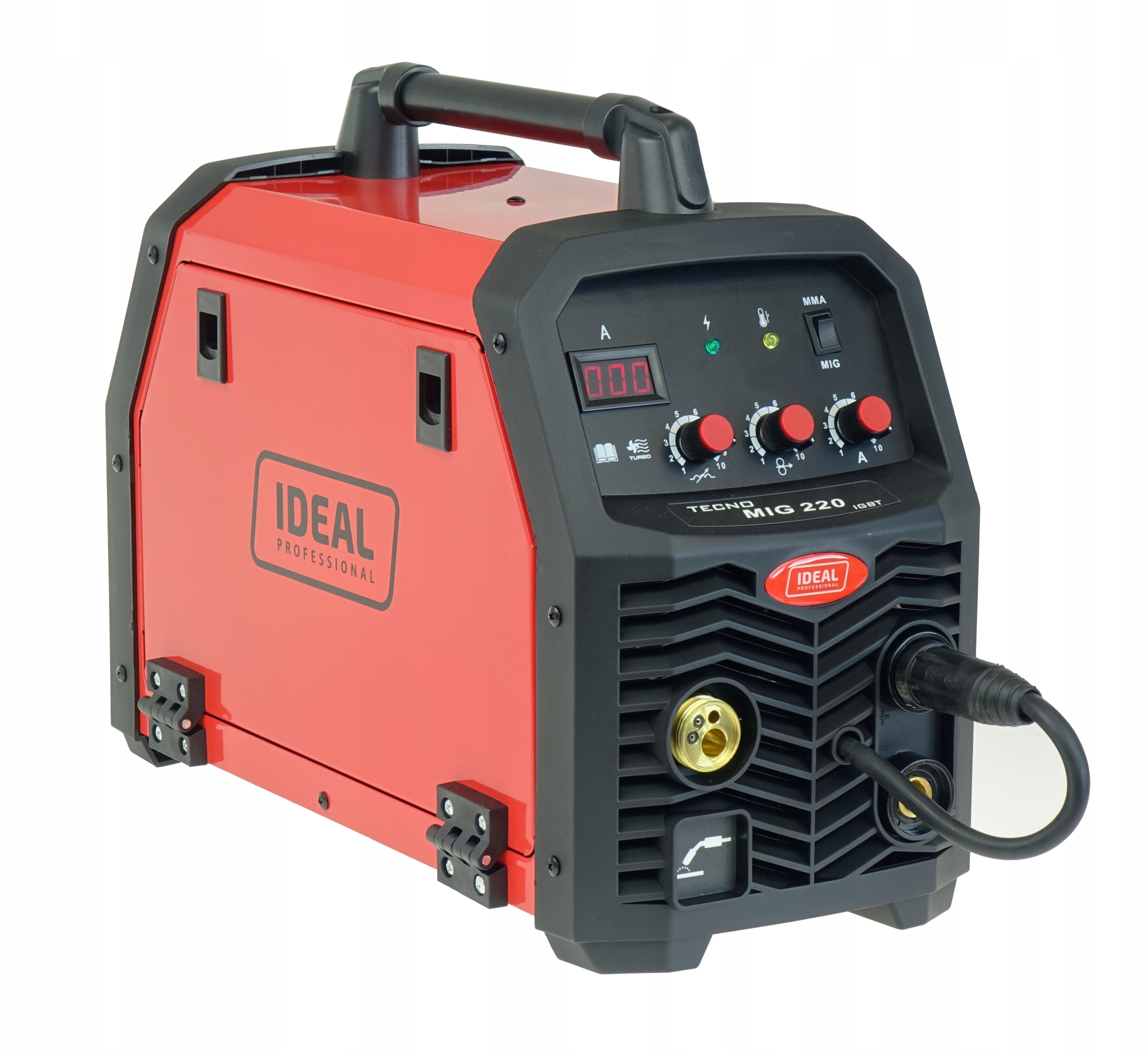 Spawarka migomat 2w1 TECNO MIG 220 DIGITAL 220A MIG MAG MMA 230V zestaw - obrazek 8