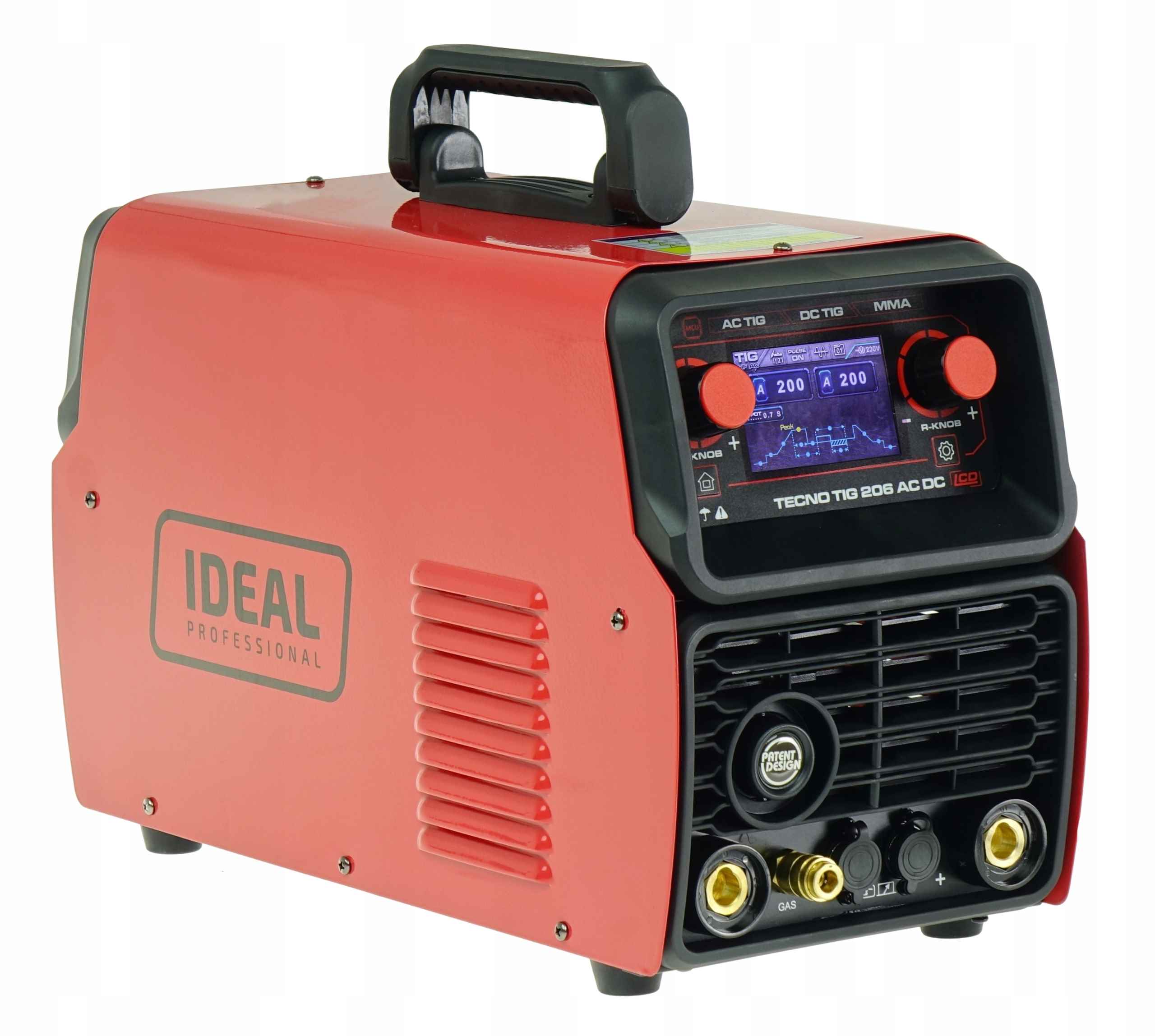 Spawarka INWERTOROWA TIG IDEAL TECNOTIG206 AC/DC PULSE LCD HF MMA 200A 230V - obrazek 4