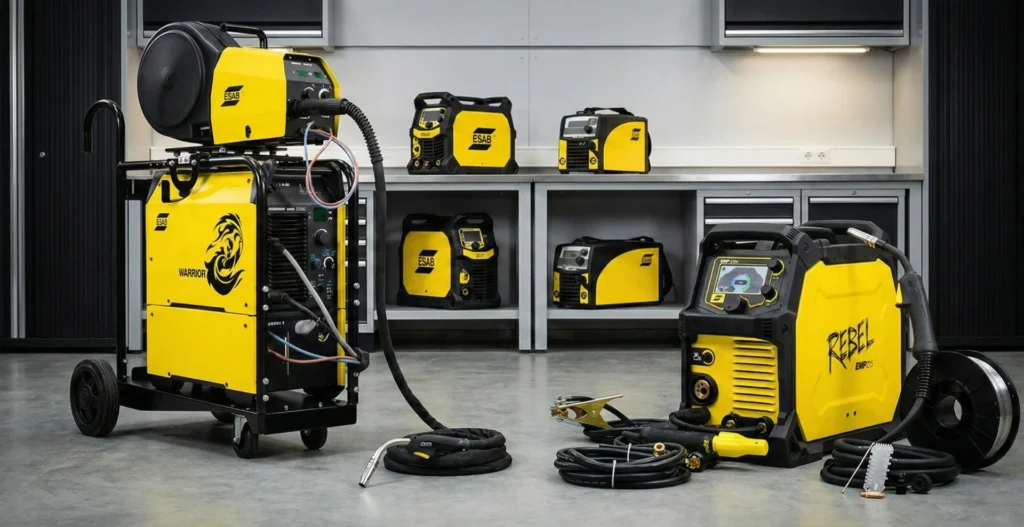 ESAB marka premium w spawalnictwie warrior rebel caddy