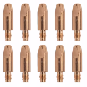 Miedziane końcówki prądowe E-Cu M6x28 mm o średnicy drutu 0,8 mm do uchwytu spawalniczego MIG MAG typu MB25 numer referencyjny 140.0051 zestaw 10 sztuk.