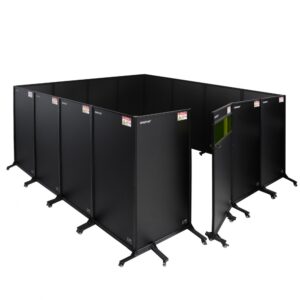Zabudowa stanowiska laserowego SPARTUS PROTECT 4460x4400 z drzwiami i wizjerem